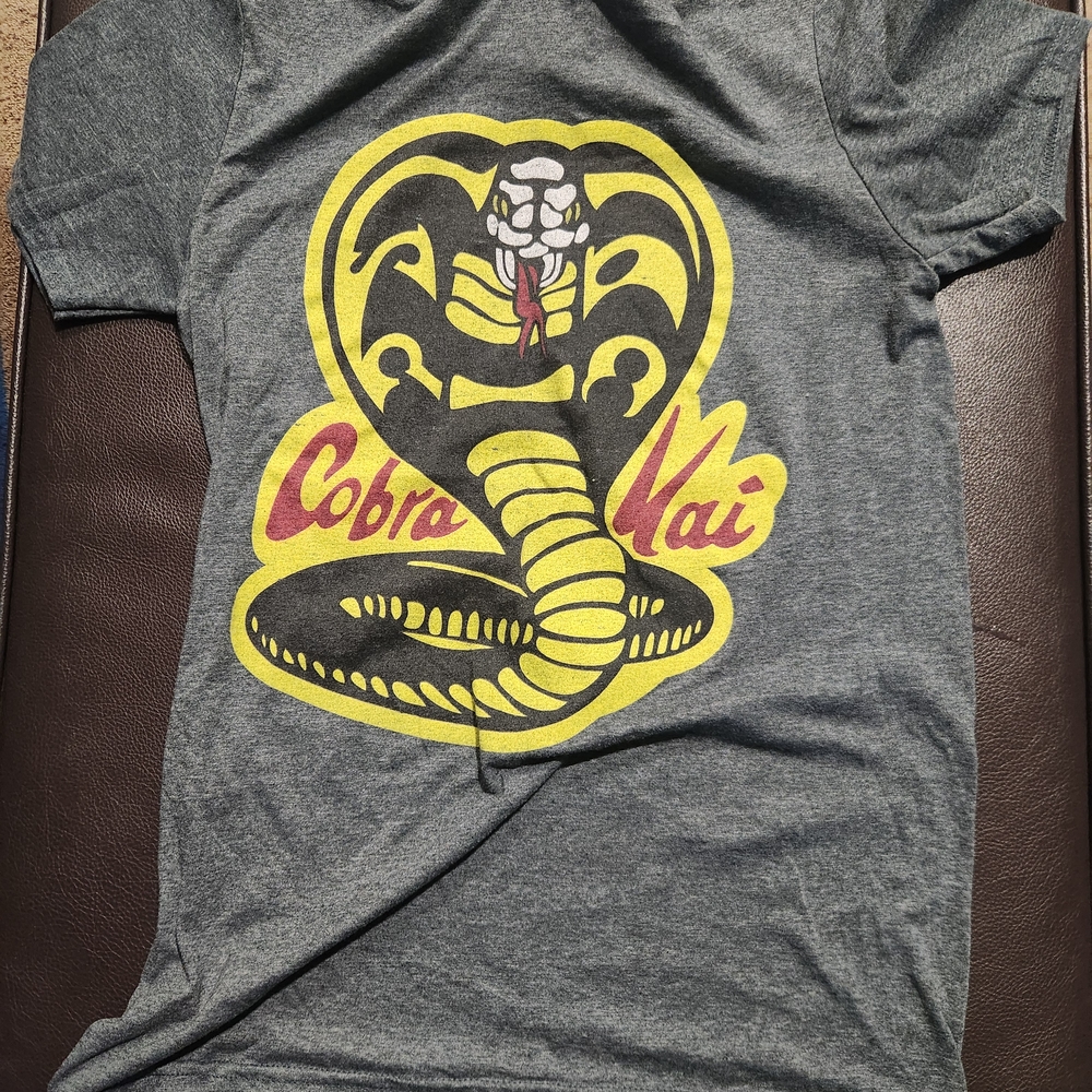 Hybrid & Company Gray and Yellow Cobra Kai Tee